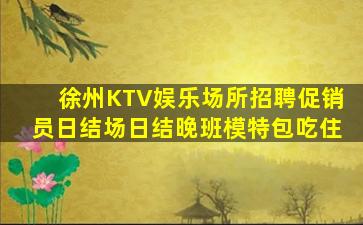 徐州KTV娱乐场所招聘促销员日结场日结晚班模特包吃住